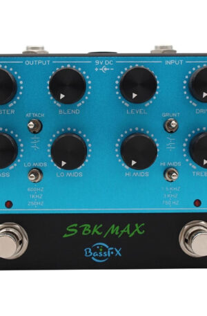 Fanmuzk SBK MAX Preamp Pedal Bass Distortion 4-band EQ Speaker Cabinet Emulation True Bypass