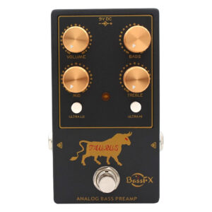 Fanmuzk TAURUS Bass Preamp Pedal 3-Band Active EQ + Ultra-Hi /Ultra-Lo Switches True Bypass