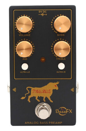 Fanmuzk TAURUS Bass Preamp Pedal 3-Band Active EQ + Ultra-Hi /Ultra-Lo Switches True Bypass