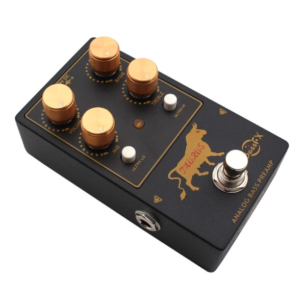 Fanmuzk TAURUS Bass Preamp Pedal 3-Band Active EQ + Ultra-Hi /Ultra-Lo Switches True Bypass - Image 2