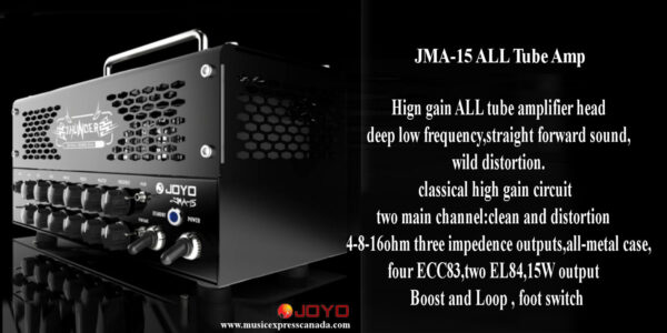 Joyo JMA-15 MJOLNIR All Tube Dual Channel 15 Watt Guitar Head - Image 4