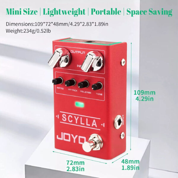 JOYO Scylla R-27 Bass Guitar Compressor Effect Pedal with Low Noise High Dynamic Control - Image 4
