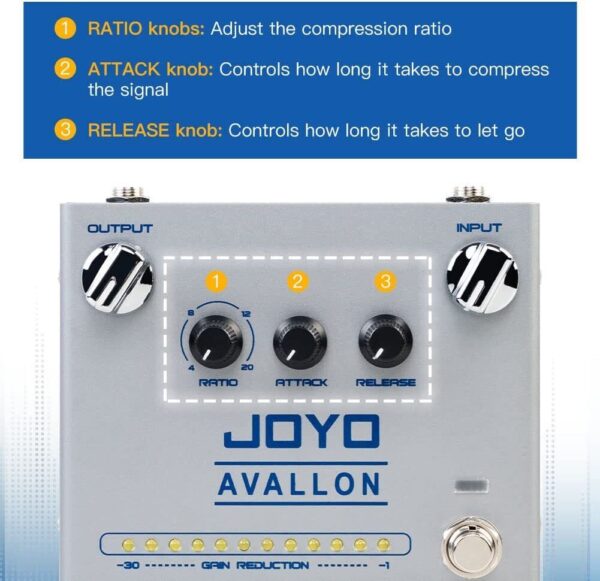 Joyo Avallon R-19 Compressor Guitar Effect Pedal - Image 3