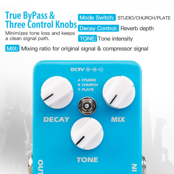 Joyo JF-20 Moist Reverb 3 Modes Guitar Effect Pedal - Image 5