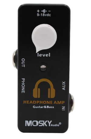 Mosky Headphone AMP AUX in Headphones OUT Stereo Guitar or Bass Effects pedal