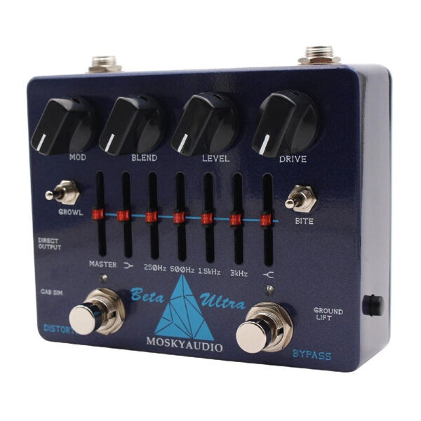 Mosky Beta Ultra Guitar / Bass Preamp Distortion Direct Box AUX In Headphone Out - Image 2