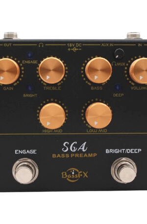 Fanmuzk SGA Bass Preamp Pedal Direct Box Highly Flexible Tone Headphone Out AUX