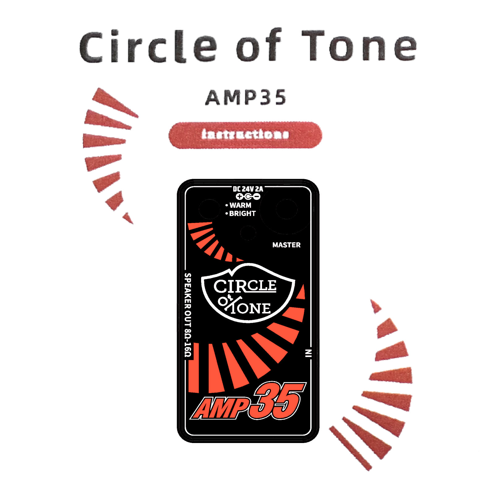 Circle of Tone AMP-35 Micro Power Amplifier 35 WATT Digital Modern Guitar AMP Mini Pedal Style - Image 2