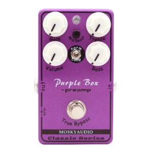Mosky Purple Box Guitar Effect Pedal Pre-amp Overdrive Booster True Bypass