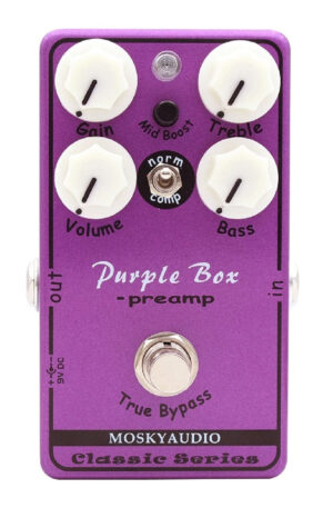 Mosky Purple Box Guitar Effect Pedal Pre-amp Overdrive Booster True Bypass